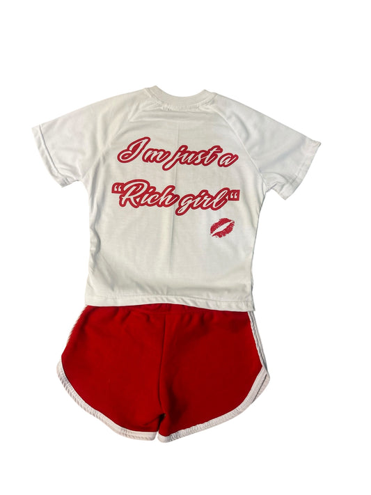 Red "Rich Girl" Women's Set